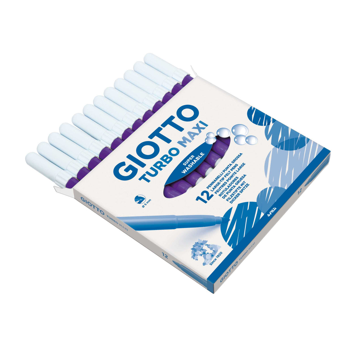 Pennarelli a punta grossa lavabili GIOTTO Turbo Maxi 5 mm – viola