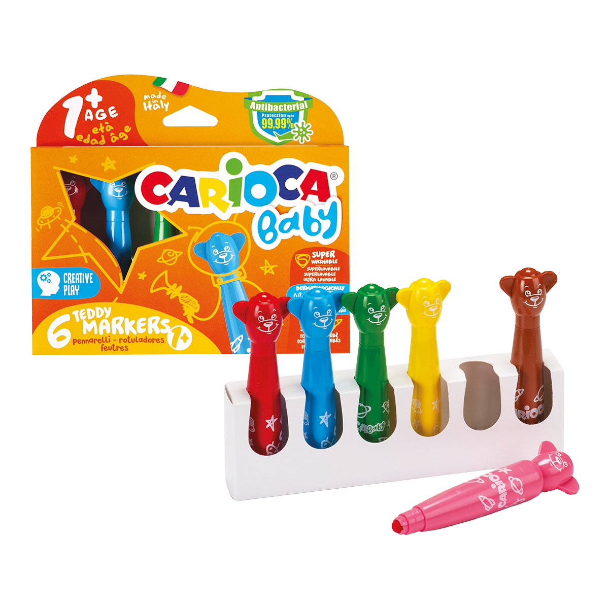 Pennarelli Carioca Baby punta tonda, colori assortiti