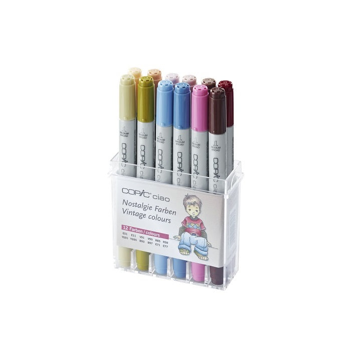 Pennarelli COPIC Ciao Vintage Colours - set 12 pezzi