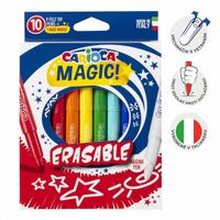 Pennarelli magici cancellabili Carioca, 10 pz, colori assortiti