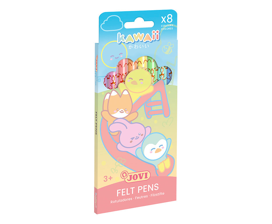 Pennarelli per bambini JOVI Kawaii / set di 8 - 3 mm