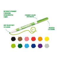 Pennarelli per tessuti Carioca, punta fine, 10 pz, colori assortiti