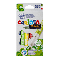 Pennarelli per tessuti Carioca, punta maxi, colori assortiti