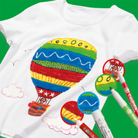 Pennarelli per tessuti Carioca, punta maxi, colori assortiti