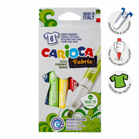 Pennarelli per tessuti Carioca, punta maxi, colori assortiti
