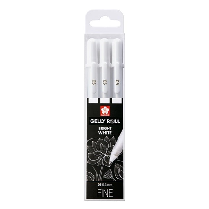 Penne gel Sakura Gelly Roll bianco brillante - 3 pezzi | scegli la variante