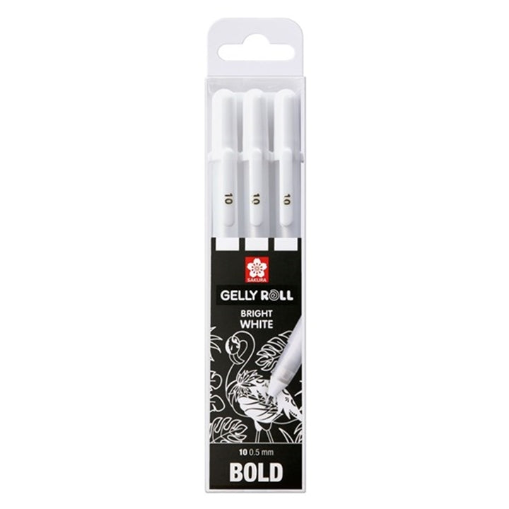 Penne gel Sakura Gelly Roll bianco brillante - 3 pezzi | scegli la variante