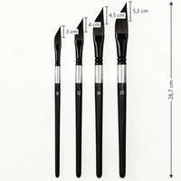 Pennelli a spada per acquerello, misure 8 – 20 - set da 4 pz