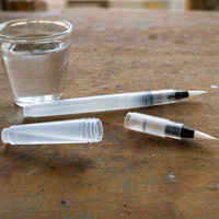 Pennello per acquerello con serbatoio d'acqua, 14,5 – 15 cm