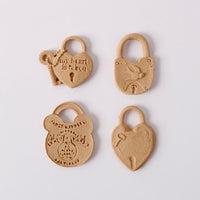 Pentart Legno elastico - set di serrature 3 x 2,5 cm, 4 pz