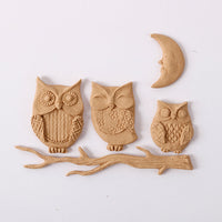 Pentart legno flessibile Gufetti 9 cm