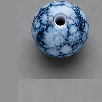 Perline tonde in vetro effetto marmo 8 mm – 15 pz – blu scuro