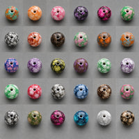 Perline tonde in vetro effetto marmo 8 mm – 15 pz