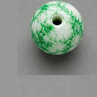 Perline tonde in vetro effetto marmo 8 mm – 15 pz – verde-bianco