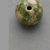 Perline tonde in vetro effetto marmo 8 mm – 15 pz – verde-marrone