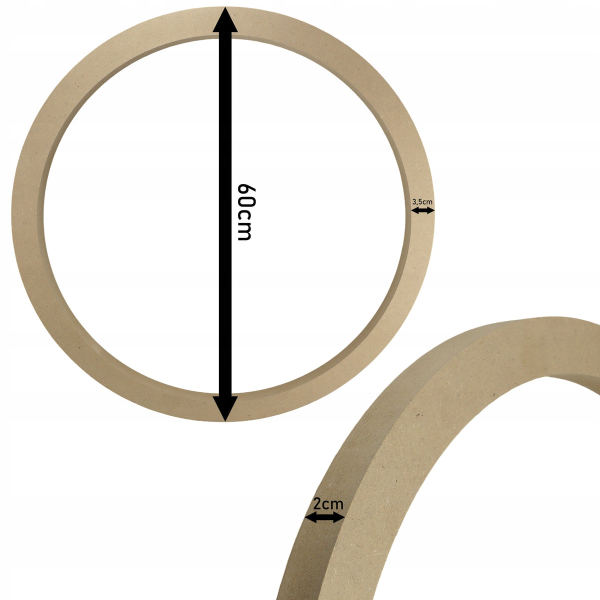 Phoenix cerchio rotondo in MDF 60 cm