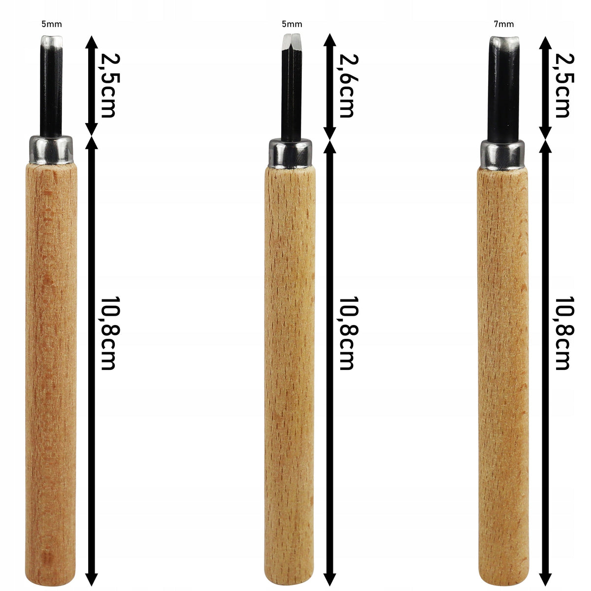 Phoenix Sgorbie per linoleum - set da 6 pezzi