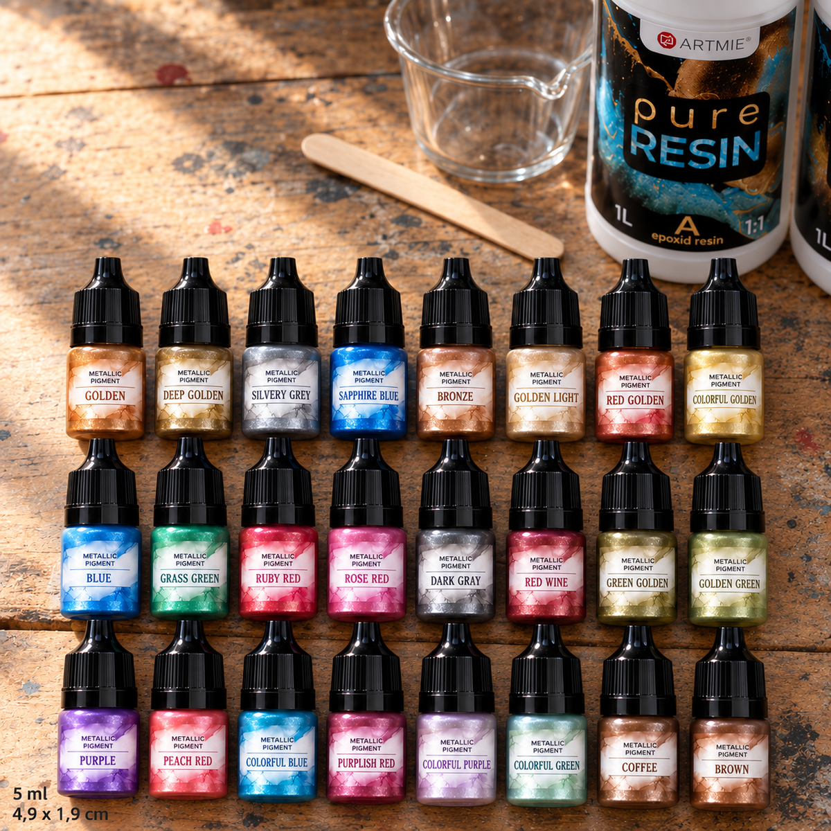 Pigmento metallizzato liquido per resina 5 ml