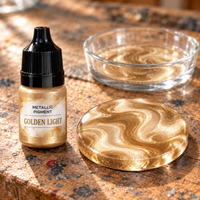 Pigmento metallizzato liquido per resina 5 ml – oro chiaro (Golden – light)