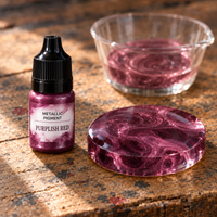 Pigmento metallizzato liquido per resina 5 ml – rosso porpora (Purplish Red)