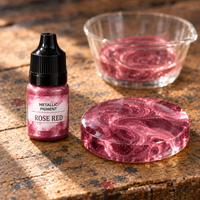Pigmento metallizzato liquido per resina 5 ml – rosso rosa (Rose Red)