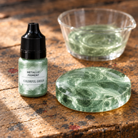 Pigmento metallizzato liquido per resina 5 ml – verde cangiante (Colorful Green)