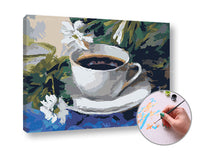 Pittura per numeri CAFFÈ MATTINO – sul telaio