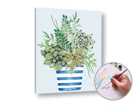 Pittura per numeri FIORI VERDI NEL FIORE – sul telaio