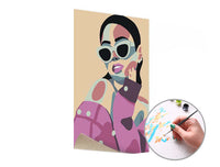 Pittura per numeri POSA FEMMINILE | difficoltà bassa