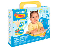 Plastilina morbida naturale JOVI My First 4 x 38 g – + 3 rulli in legno