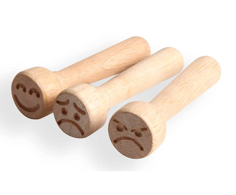 Plastilina morbida naturale Jovi My First 4 x 38 g + 3 timbri in legno Emotions