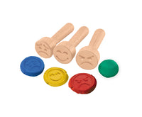 Plastilina morbida naturale Jovi My First 4 x 38 g + 3 timbri in legno Emotions