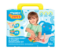 Plastilina morbida naturale JOVI My First 4 x 38 g – + 3 timbri in legno