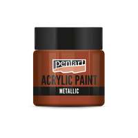 Colore acrilico effetto metallico - 50 ml | colori diversi – Rame rosso
