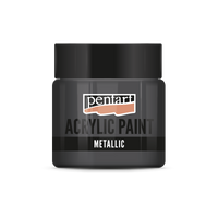 Colore acrilico effetto metallico - 50 ml | colori diversi – Grafite