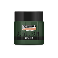 Colore acrilico effetto metallico - 50 ml | colori diversi – Verde edera