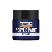 Colore acrilico effetto metallico - 50 ml | colori diversi – Blu cobalto