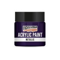 Colore acrilico effetto metallico - 50 ml | colori diversi – Viola argentato
