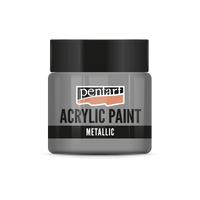 Colore acrilico effetto metallico - 50 ml | colori diversi – Tocco argentato