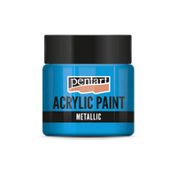 Colore acrilico effetto metallico - 50 ml | colori diversi – Blu scintillante