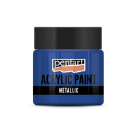 Colore acrilico effetto metallico - 50 ml | colori diversi – Blu