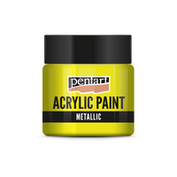 Colore acrilico effetto metallico - 50 ml | colori diversi – Giallo