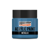 Colore acrilico effetto metallico - 50 ml | colori diversi – Azzurro