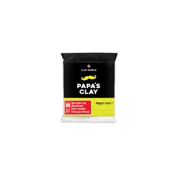Papa's Clay Argilla polimerica 60g | Varie tonalità | diverse sfumature - Giallo