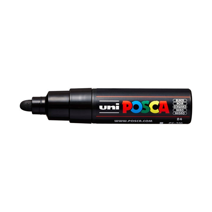 Marcatore UNI POSCA PC-7M 4.5 - 5.5 MM – Nero (24)