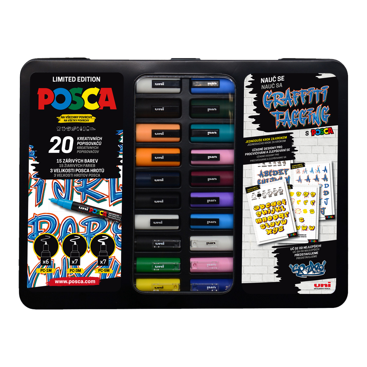 Posca set di pennarelli GRAFFITI, colori assortiti - 20 pz
