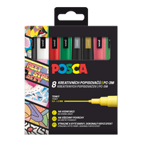Posca set di pennarelli PC-3M CHRISTMAS 0,9 - 1,3 mm - 8 pz