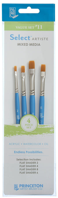 Set di pennelli multiuso PRINCETON Select Flat Shader - 4 pz