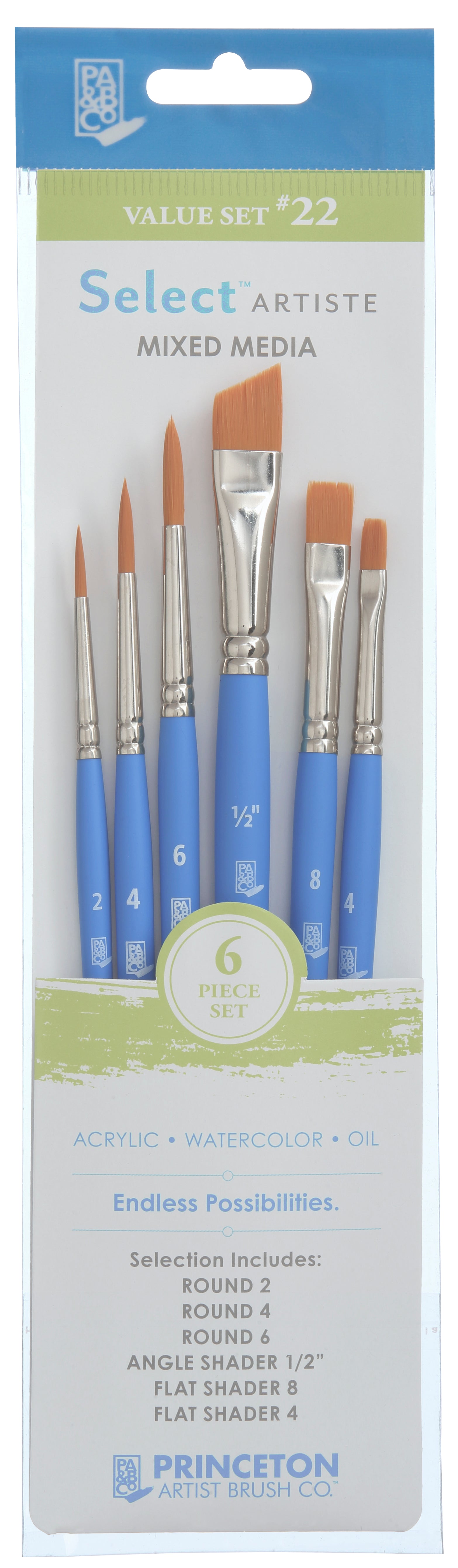Set di pennelli universali PRINCETON Select – 6 pz