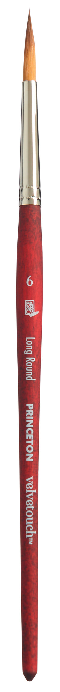 Pennello sintetico a punta tonda allungata PRINCETON Velvetouch Long Round a manico corto – 6